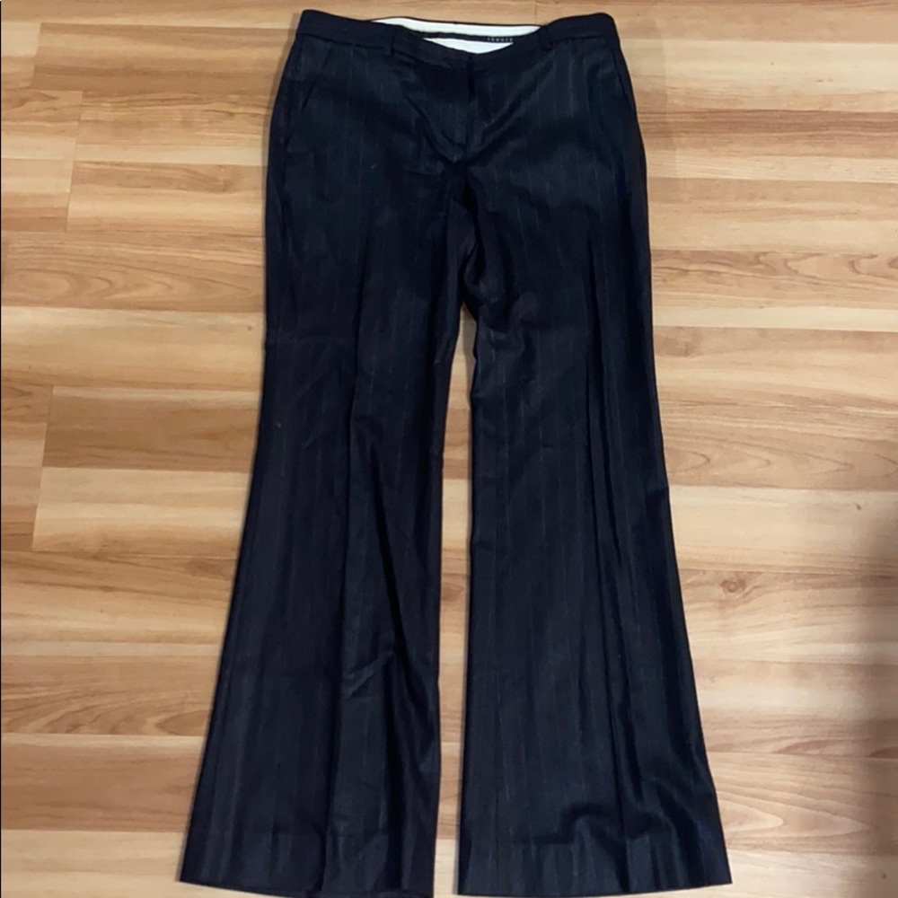 Pin Striped Wool Dark Grey Slacks